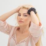 Черный шелковый ободок для волос Crystallove Beauty Collection, 1 шт. - фото 2