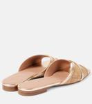 Сандалии из рафии Perla Malone Souliers, Camel Metallic Mix - фото 2