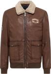 Куртка Mustang Leather jacket, Braun/Brown - фото 3