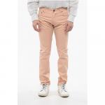 Хлопковые брюки с вышитым логотипом Corneliani, Orange - фото