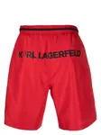 Шорты Ikon 2.0 с логотипом KARL LAGERFELD, красный - фото 2