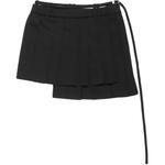 Мини-юбка с низкой посадкой и плиссировкой Acne Studios, черный - фото