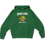 Худи с принтом утки Cotton HUMAN MADE, зеленый - фото