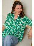 Блуза Curvy Lady, зеленый - фото 4