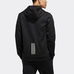 Толстовка Adidas Neo Hooded Sweatshirt 'Black White', черный - фото 4