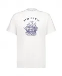 Футболка с татуировкой моряка Alexander Mcqueen, белый - фото