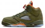 Jordan Кроссовки 5 Retro Olive 2024 GS - фото