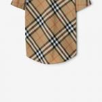 Рубашка детская Burberry в полоску, коричневый - фото 6