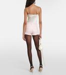 Твидовые шорты с пайетками Alessandra Rich, розовый - фото 3