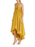 Платье Devi Silk Halter High-Low Zimmermann, цвет Mustard - фото