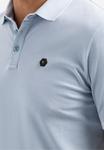 Поло NO EXCESS TIMELESS BASICS, Dusty Blue/Mottled Light Blue - фото 5