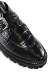 Дерби из кожи с эффектом крокодила Tecla Notabene, черный - фото 4
