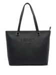 Сумка-тоут с тисненым логотипом LIU JO, черный - фото