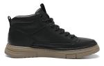 Мужские кроссовки для скейтбординга Mid Top Black EBLAN, утепленные черным флисом - фото 2