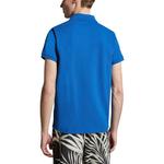 Поло с аппликацией логотипа Moncler, синий - фото 4