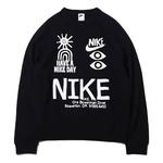 Толстовка Men's Nike Logo Round Neck Printing Long Sleeves Pullover Black, черный - фото