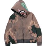 Тай-дай худи на молнии A BATHING APE, зеленый - фото 4
