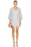 Мини-платье-туника Coco Lace Zimmermann, Powder Blue - фото