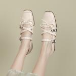 FOXER Туфли Мэри Джейн серебристого цвета - фото 7