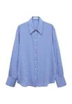 Блуза Mango Button-down blouse, Dark Blue - фото 3