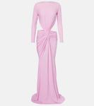 Платье из плиссированного креп-джерси Alex Perry, Bubblegum - фото