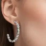 Матричные серьги-кольца Swarovski - фото 8