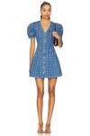Мини-платье Adeline shell от Damson Madder, blue - фото