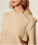 Свитер regular fit Silvian Heach, бежевый - фото 4