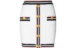 Монохромная вязаная юбка BALMAIN, белый - фото 3