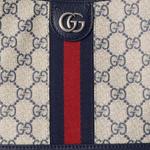 GUCCI Сумка Ophidia из холста с кожаной отделкой - фото 8