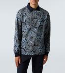 Хлопковый свитер-поло с узором пейсли Etro, Print On Blue Base - фото 3