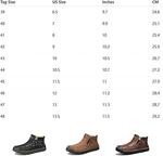 Мотоциклетные ботинки - мотоциклетная обувь с широким носком, водонепроницаемые, ручная прошивка из кожи для походов и вождения Generic, черный - фото 7