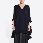 Свитер destroyed v-neck knit sweater 'navy' Balenciaga, синий - фото 4