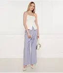 Льняные брюки Flare fit Liu Jo, фиолетовый - фото 2