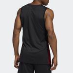 Футболка майка мужская черная красная Adidas - фото 5