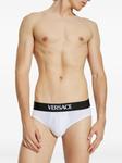 Трусы-брифы с логотипом Versace (упаковка из трех штук), белый - фото 2