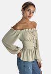 Блуза Elara Blouse, Beige - фото 4