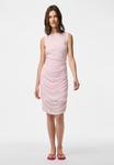 Платье Pieces PCMERRY RUCHING, Pink Tulle/Pink - фото 2