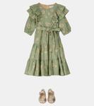 Платье из хлопка с цветочным принтом Paade Mode, Amla Mint - фото 2