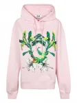 Хлопковая толстовка с капюшоном и принтом крокодила MSGM, розовый - фото