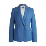 Приталенный блейзер из твида BOSS, синий - фото