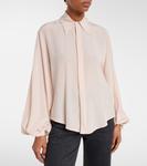 Шелковая рубашка Victoria Beckham, Blush - фото 5