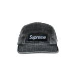 Бейсболка Supreme Coated Denim Camp Cap, черный - фото