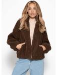 Куртка-бомбер из меха Тедди коричневого цвета SASSYCLASSY - фото 3