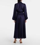 Шелковая блузка с защипами Dream Zimmermann, Navy - фото 3