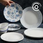 Набор столовой посуды Corelle Botanical Stripes из 12 предметов, синий - фото 3