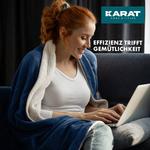 Мягкое одеяло KARAT Glory, темно-синий - белый - 220 х 240 см - фото 2