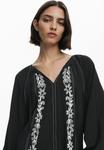 Блуза Desigual WITH CONTRAST EMBROIDERY, Black - фото 4