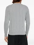 Свитер в рубчик Eleventy, серый - фото 4