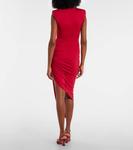 Асимметричное платье миди с декоративными элементами Area, Wine Red - фото 3